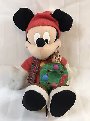 Disney 2001 Mickey Mouse Holiday Friend Plush Musical Talking Toy C3 • $17.75