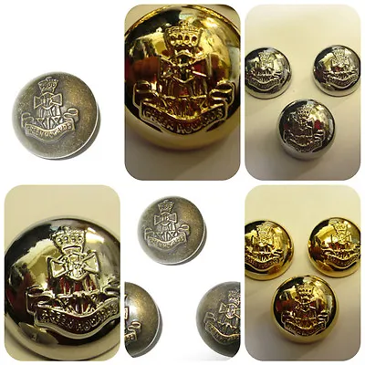 Brass Silver Antique Military Shank Buttons 21 Mm Buttons £2.75 For 5 Buttons • £2.75