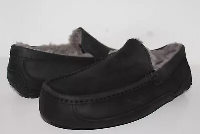 UGG Men's Ascot Charcoal Gray Suede/Sheepskin Slippers Size 12 EW • $69.99