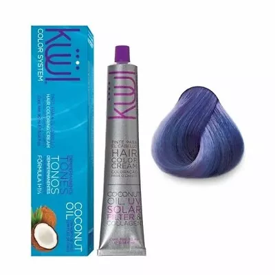 Kuul Hair Coloring Cream Metallic Blue 3.04 Oz Azul Metálico Coconut Oil • $12