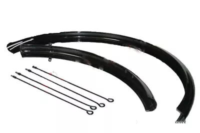 Vintage Bike Bicycle Front Rear Mudguard With Stays 28  X 1.5  Tyre Wheel • $101.74