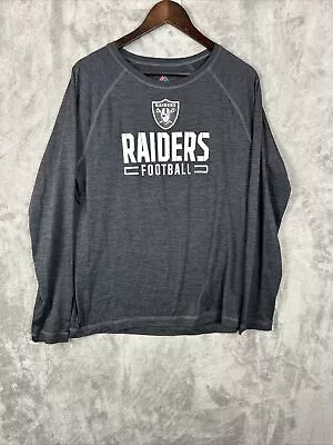 Majestic Las Vegas Raiders Football Long Sleeve Shirt Large • $9.99