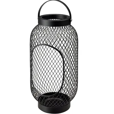 IKEA Toppig Lantern For Block Candle Black 36CM New • £21.99