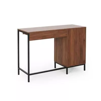 Noble House Computer Desk 29.75 X43.25 X15.75  Walnut Wood 3-Drawer W/Cabinets • $73.43
