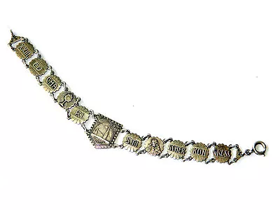 Vintage CATHOLIC CHRISTIAN LINK BRACELET Designer-made WIEN CONGRESS 1912 • $101.46