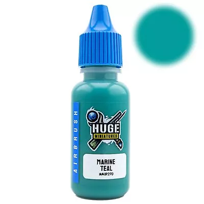 Huge Miniatures Airbrush Paint Marine Teal Acrylic Model Color – 17ml Bottle • $4.49