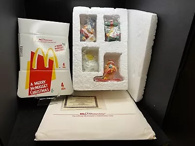 McDonald’s Merry McNuggets Ornaments-Skier-Caroler-Angel-Present-Complete Set-96 • $75