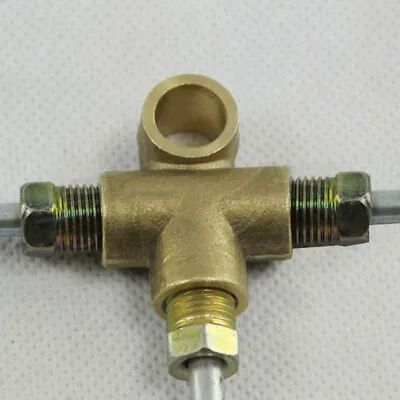 T Brake Line Tee Hose Connector 3 Way Adapter With 3 Male Nut Union 3/16 Fitting • $8.89