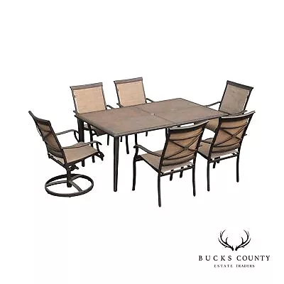 Vintage Aluminum Outdoor Patio 7-Piece Dining Set • $895