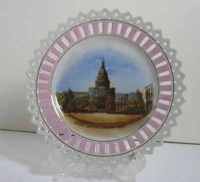 C.1910 Lace Edge Souvenir Plate  State Capital Lansing Mich  MI Made In Germany • $19.95