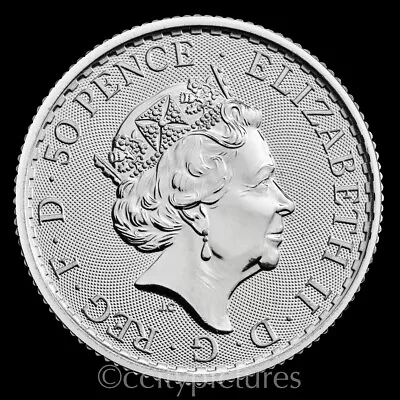 2023 1/4 Oz 999 Fine Silver UK Britannia Royal Mint 50p BU Coin From Roll #5 • $14.99