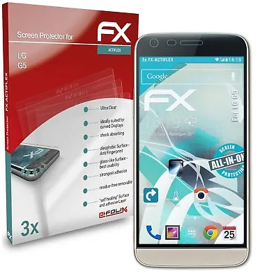 AtFoliX 3x Screen Protector For LG G5 Protective Film Clear&flexible • £12.99