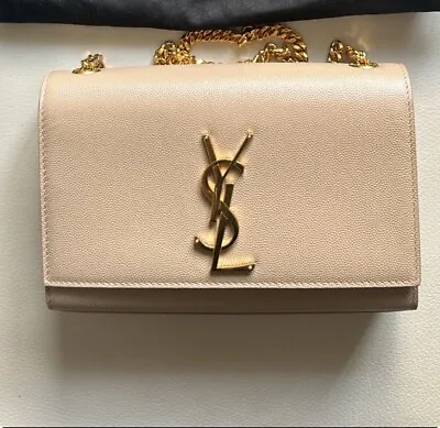 Yves Saint Laurent YSL Beige Leather Clutch | The Kate | NEW CONDITION RRP$2750 • $2150