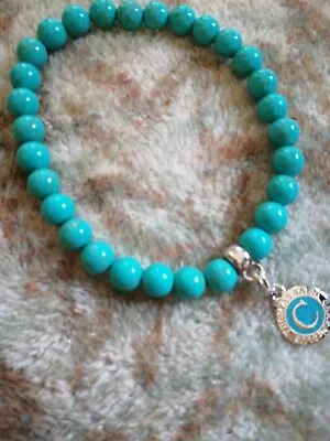 Thomas Sabo Turquoise Braclet Usef Larger Fit And Charm New With Box • £17.95