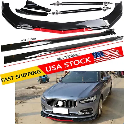 For Volvo S40 S60 Front Bumper Lip Splitter Spoiler 86.6 Side Skirt Extension • $99.99