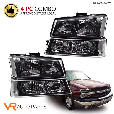 Fit For 03-07 Chevy Silverado Avalanche Left+Right Headlight Bumper Corner Lamp • $55.80