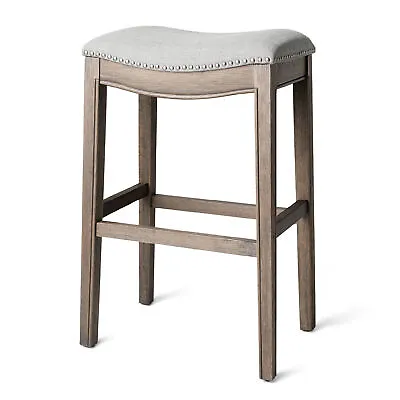 Maven Lane Adrien Saddle Backless Bar Stool Reclaimed Oak Bar Height(Open Box) • $35.90