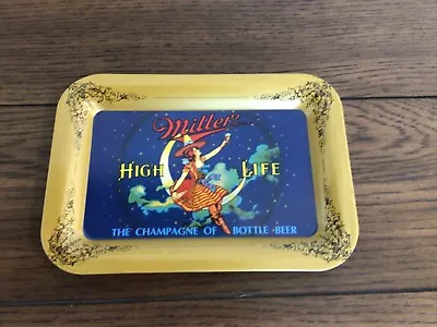 C. 1950’s Miller High Life Metal Tip Tray Lady On The Moon EXCELLENT • $28