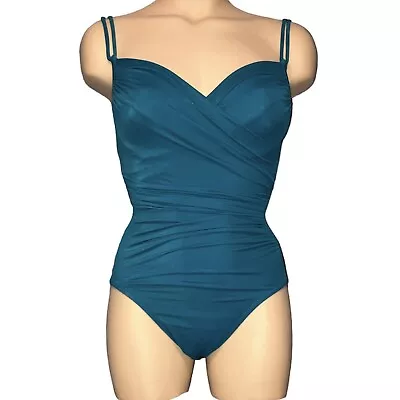 $152 Victorias Secret Retro Teal Blue Green Magicsuit Monokini Swimsuit 4 NWT • $49.98