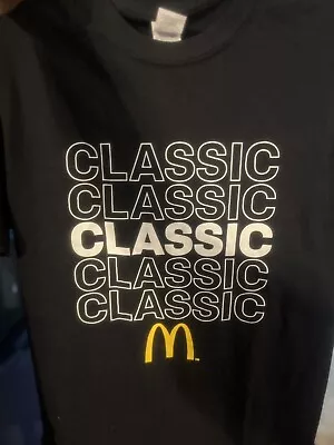 New 2018 McDonald's McDelivery Uber Eats Classic Black Limited Ed T-Shirt Small • £23.16