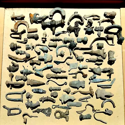 Lot Of 10 Roman Bronze Fibulae Metal Detecting Finds • $30