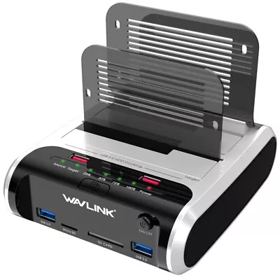 £65.99 • Buy SSD HDD Docking Station 2.5  3.5  Dual Slots USB 3.0 SATA Hard Drive Card Reader