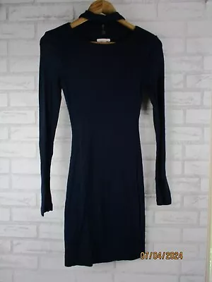 Kookai Womens Bodycon Dress Navy Blue Merino Wool 1? Long Sleeve • $38