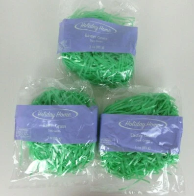 $7.91 • Buy Easter Grass Green Filler Basket Decoration 3oz Each Lot Of 3   