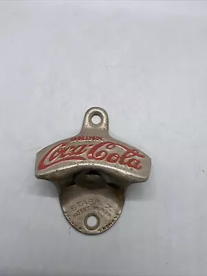 Coca Cola Wall Mount Metal Bottle Opener Starr  X  Brown Co. Made USA Vintage 3” • $25