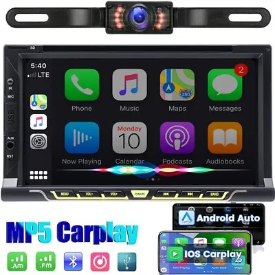 Car Stereo With DVD Player Radio Carplay& Android Auto Steering Wheel Controls • $112.79