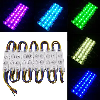 RGB 5050 3LED Module Strip Light Waterproof For Store Counter Window Lamp Decor • $32.55