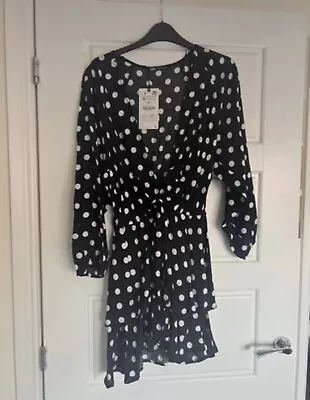 ZARA Polka Dot Dress Medium BNWT • £18