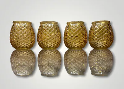 Small Amber Glasses Set Of 4 • $60