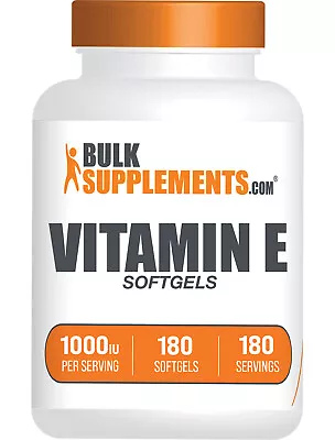 BulkSupplements Vitamin E (1000IU) Softgels - 670mg Per Serving • $22.96