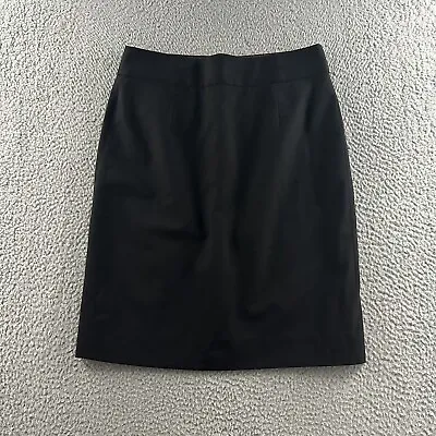 J.Crew Womens Skirt Black Size 0 Pencil Lined Wool Blend • $24.49