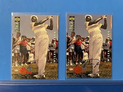 Lot 2 1994 UPPER DECK COLLECTORS CHOICE MICHAEL JORDAN SILVER SIGNATURE GOLF 204 • $4.99