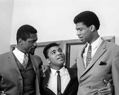 8x10 B&W Photo Of Muhammad Ali Bill Russell & Kareem Abdul-Jabbar • $6.99
