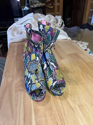 Liliana Platform Peep Toe Boots Size 10 • $20.99