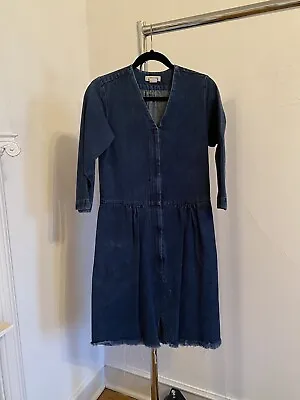 A Detacher Hemp Denim Dress With Fading Size 4 • $100