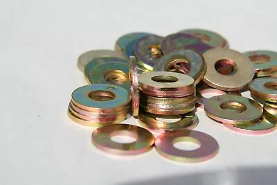 Your Choice 3/8   Sae Flat Washers Grade 8 Zinc Yellow • $5.50