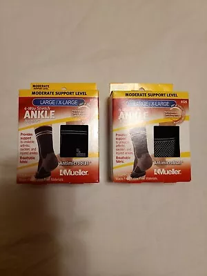 Mueller Large/Xlarge 4-Way Stretch Ankle Supports/Brace. Price Is For BOTH. NIB • $12.99