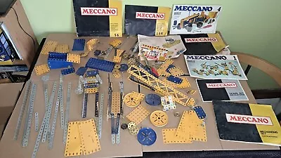 Vintage Meccano  Mixed Parts  With Instruction Books  Bundle Lot  • £22