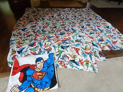 4 Pc POTTERY BARN QUEEN Duvet Cover Justice League Super Hero Batman Superman! • $59