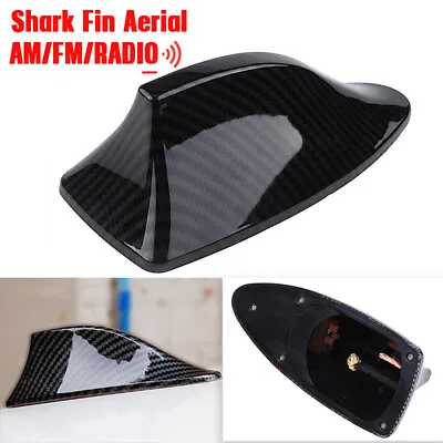 £8.99 • Buy 1x Carbon Fiber Style Car Shark Fin Aerial Antenna Mast Roof AM/FM Radio Signal