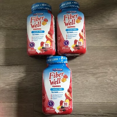 3 Vitafusion Fiber Well 90 Gummies Mix Flavor Exp-11/2024 03/202503/2025 • $36.09