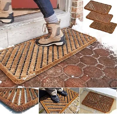  Boston Door Mat Rubber Scrapper Wire Brush Coir Entrance Mat Outdoor Doorway  • £16.78