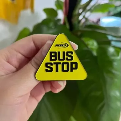 RTD Bus Stop Sign Enamel Pin Metro Rapid Transit District • $10