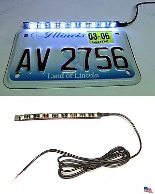 LED License Plate Strip 12v White Light Waterproof Motorcycle Cafe Race Motard • $11.80