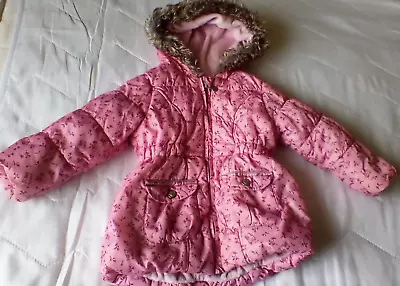 Baby Girls Fleece Lined Coat By Morrison - Age 18 Months  To 2 Years • £3.99