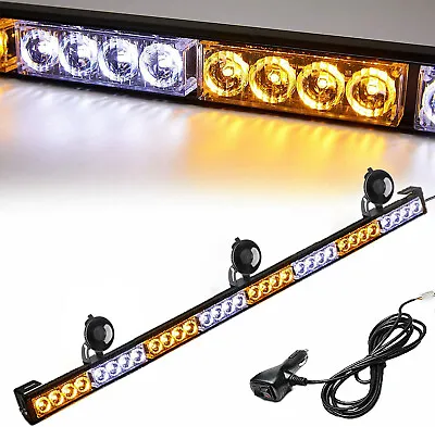 36  LED Strobe Light Bar Emergency Flashing Warning Traffic Advisor Amber&White • $48.99